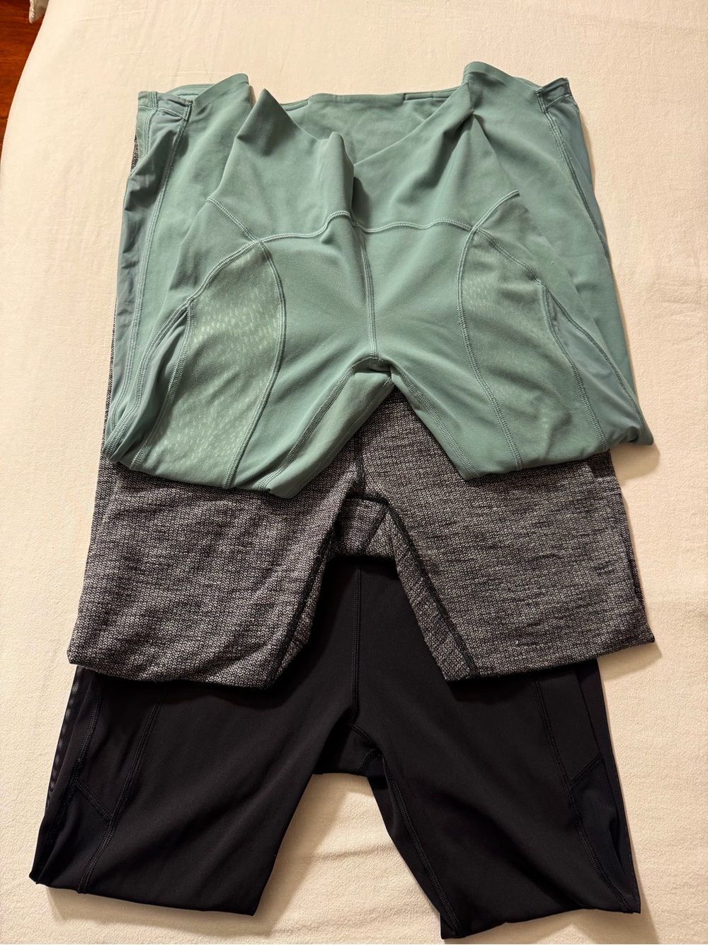 lululemon athletica Mint Green, Gray & Black Leggings Set